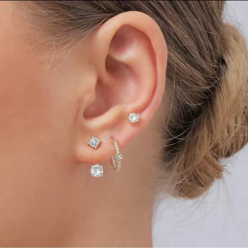 Mix & Match 2 for $15 3-pairs Minimalist Dainty ear stack set 14k gold plated